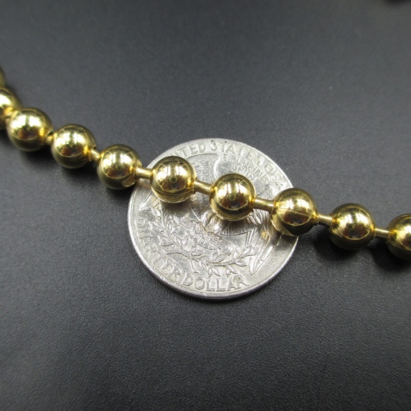 Gold Tone 18 Inch 24k Gold Bonded Beaded Necklace - Picture 3 of 6